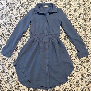 No Comment Blue Tunic With Buttons